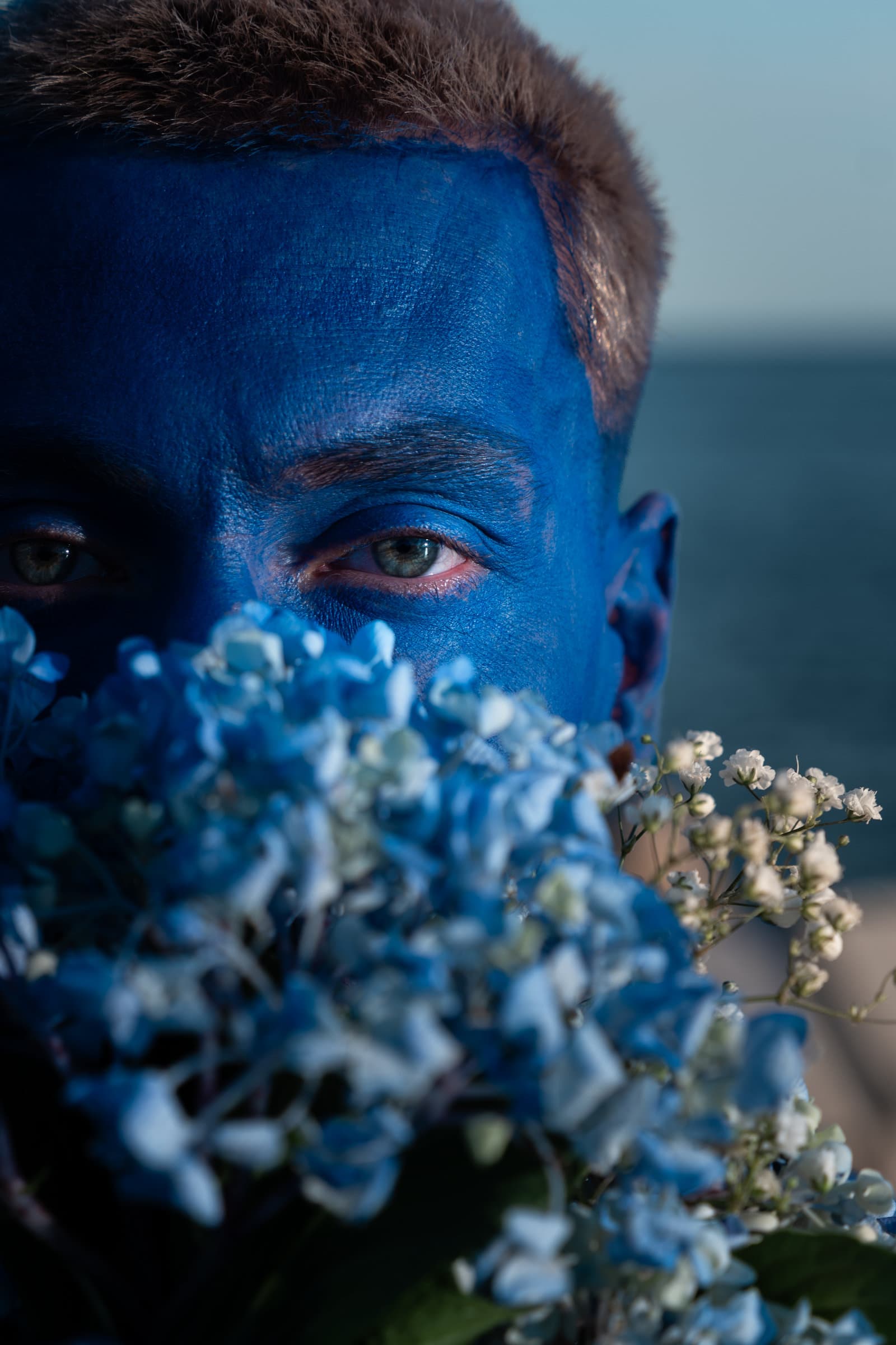 Homme bleu