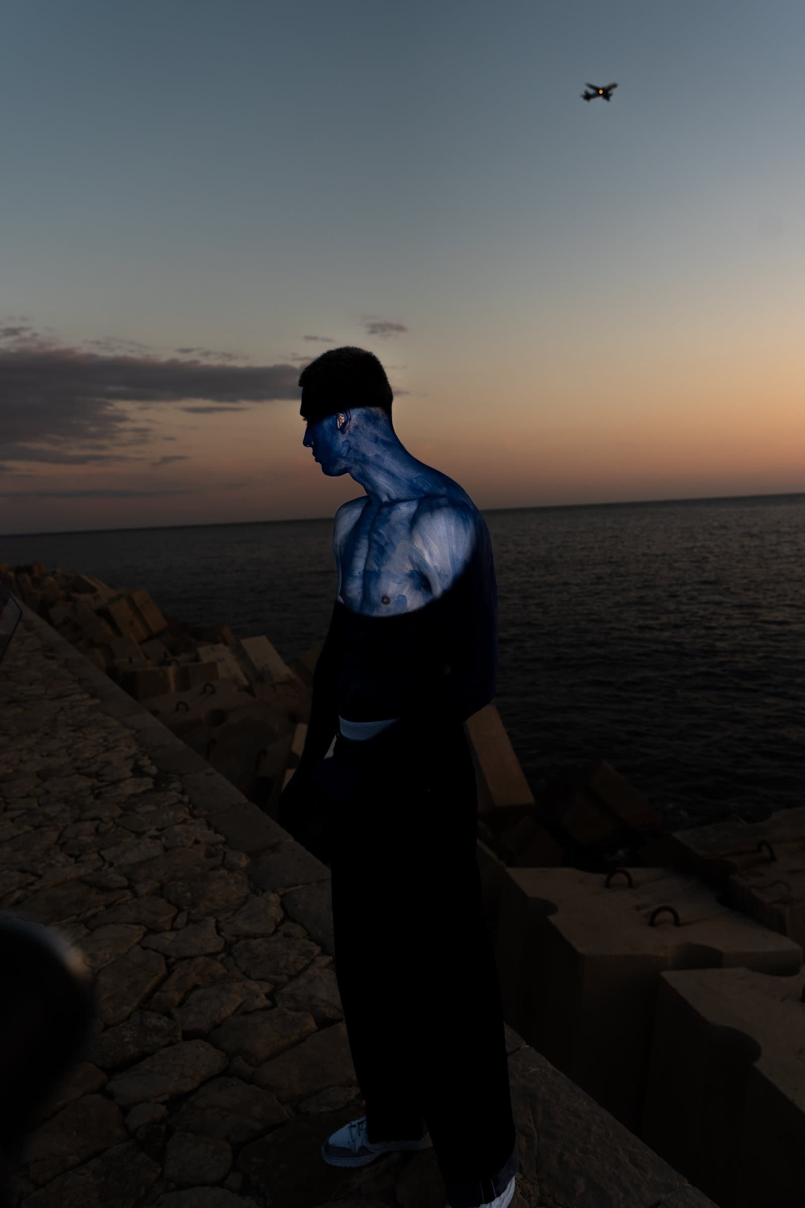 Homme bleu