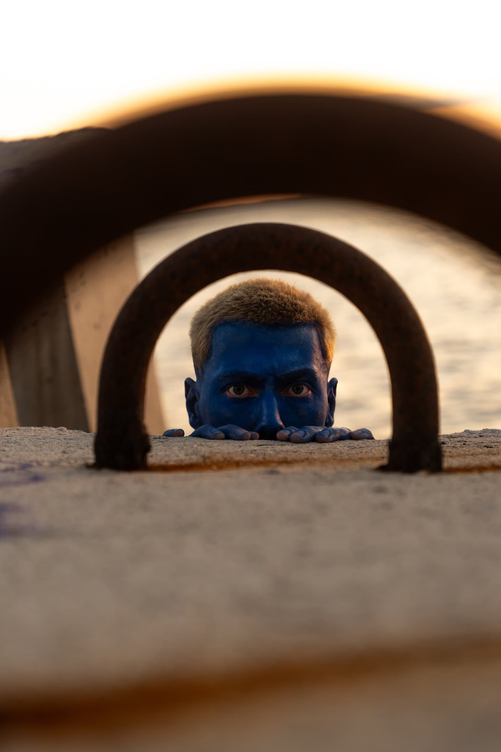 Homme bleu