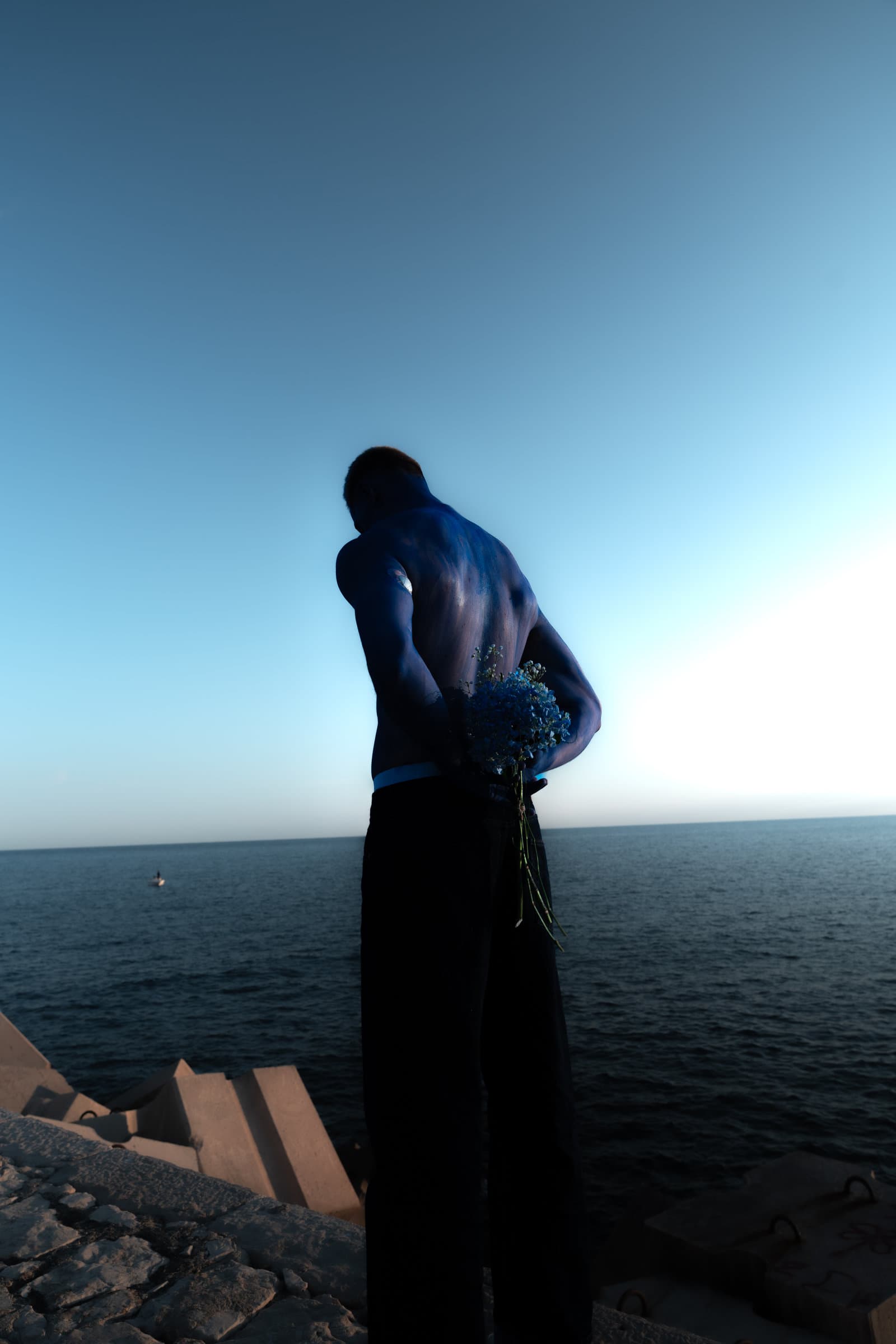 Homme bleu