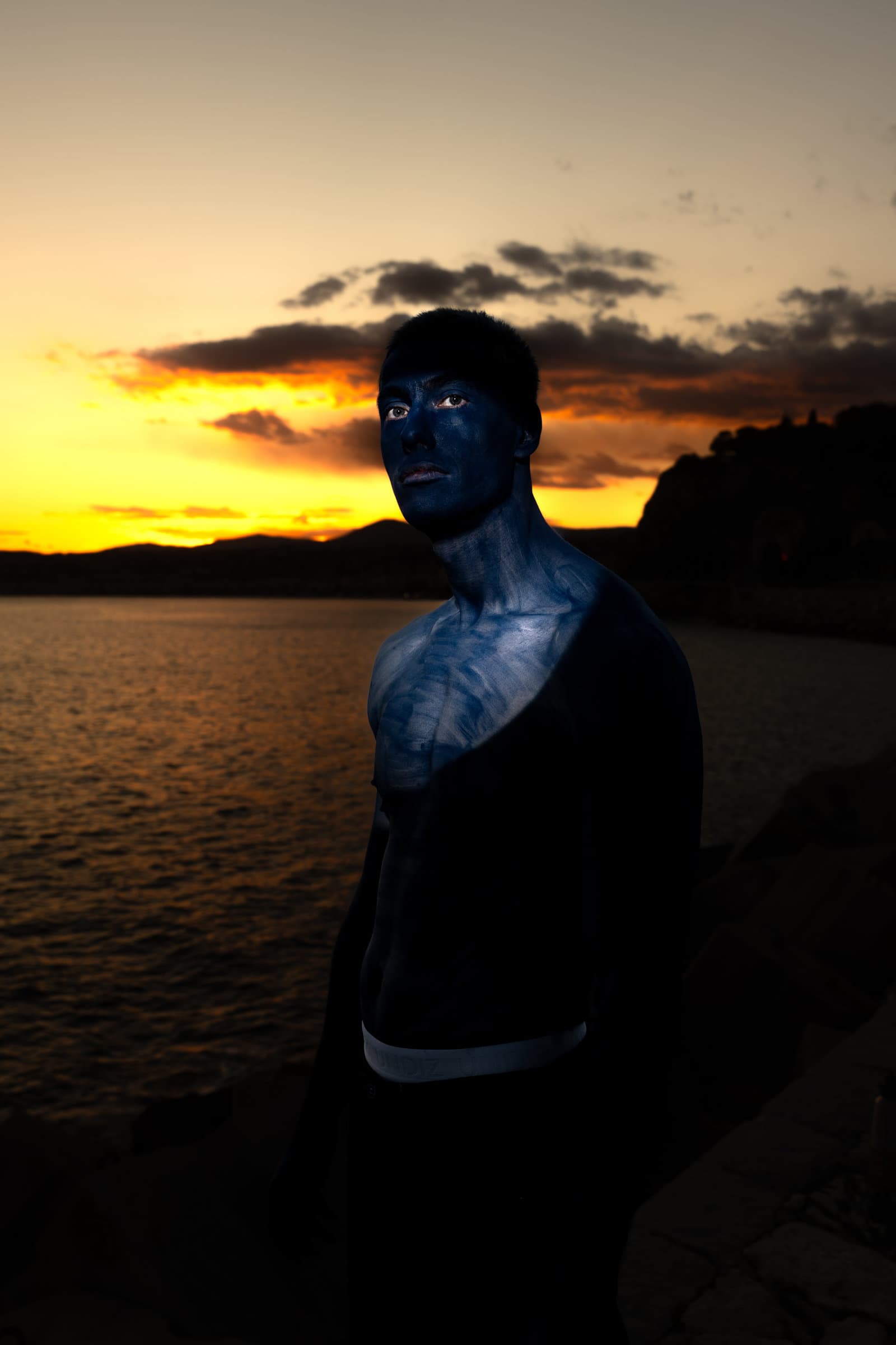 Homme bleu